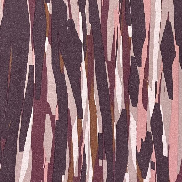 LOGO Tunic Top Women L Purple Pink‎ Print Pockets Ruffled Hem Knit Soft E24 - Picture 8 of 15